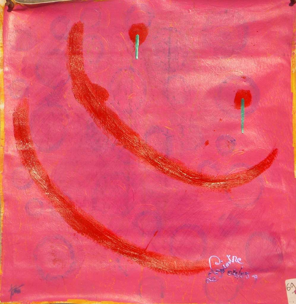69 Red Lips 39 inches x 39 inches - 97 cm x 97 cm (2)