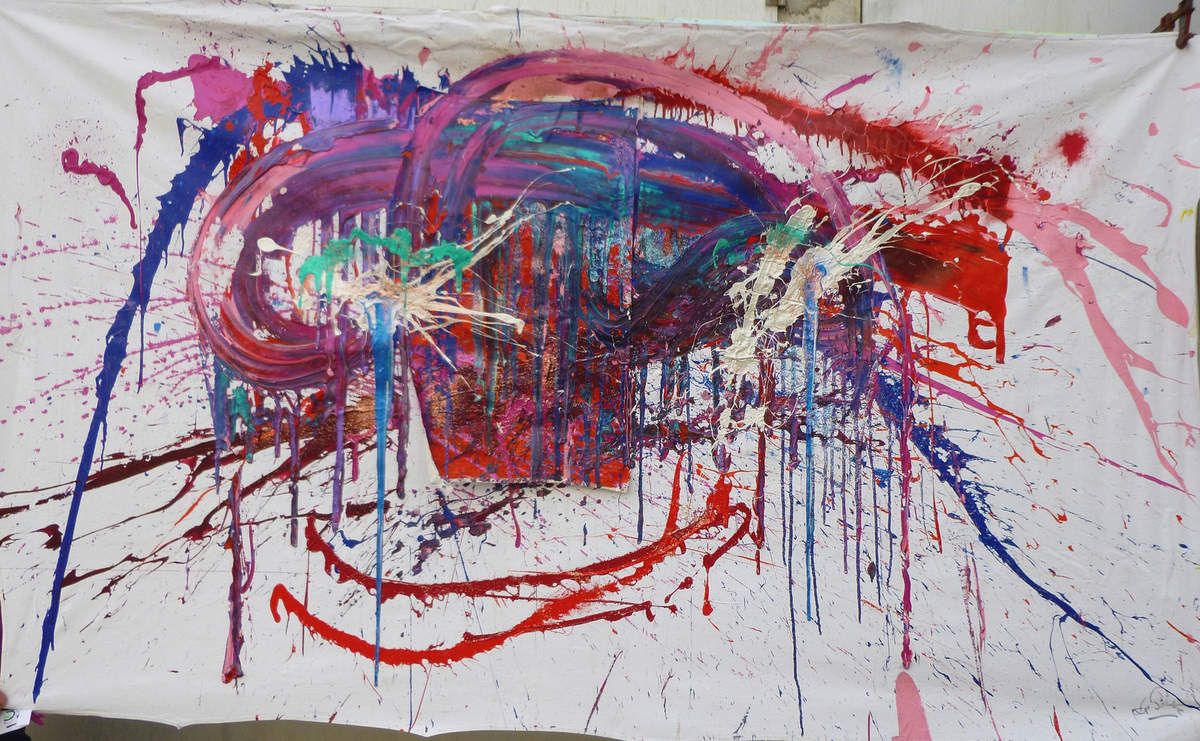 38 My Foot 102 inches x 58 inches 260 cm x 147 cm