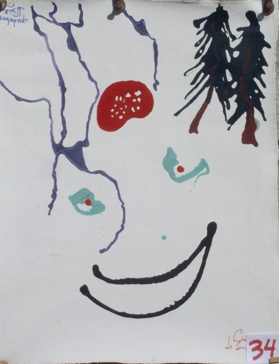 34 Upside down 22 inches x 29 inches - 58 cm x 75 cm