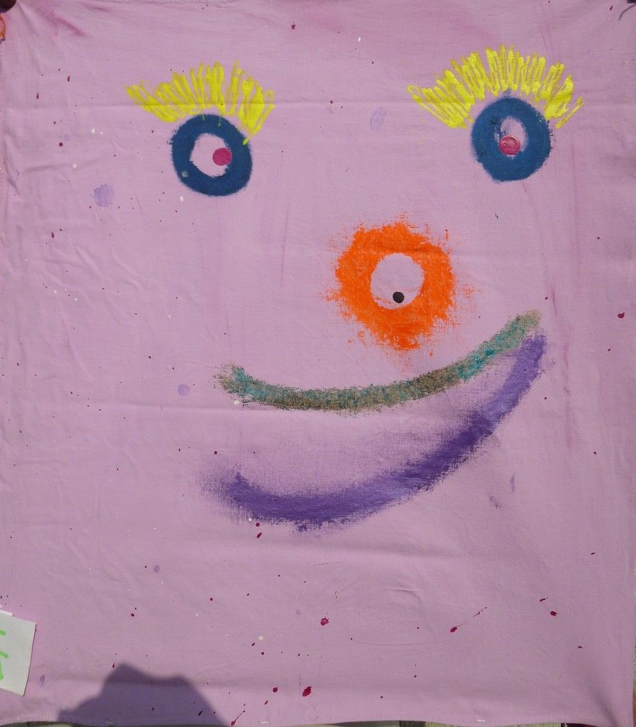 7 Purple Face 28 x32 inches - 70 cm x 81 cm