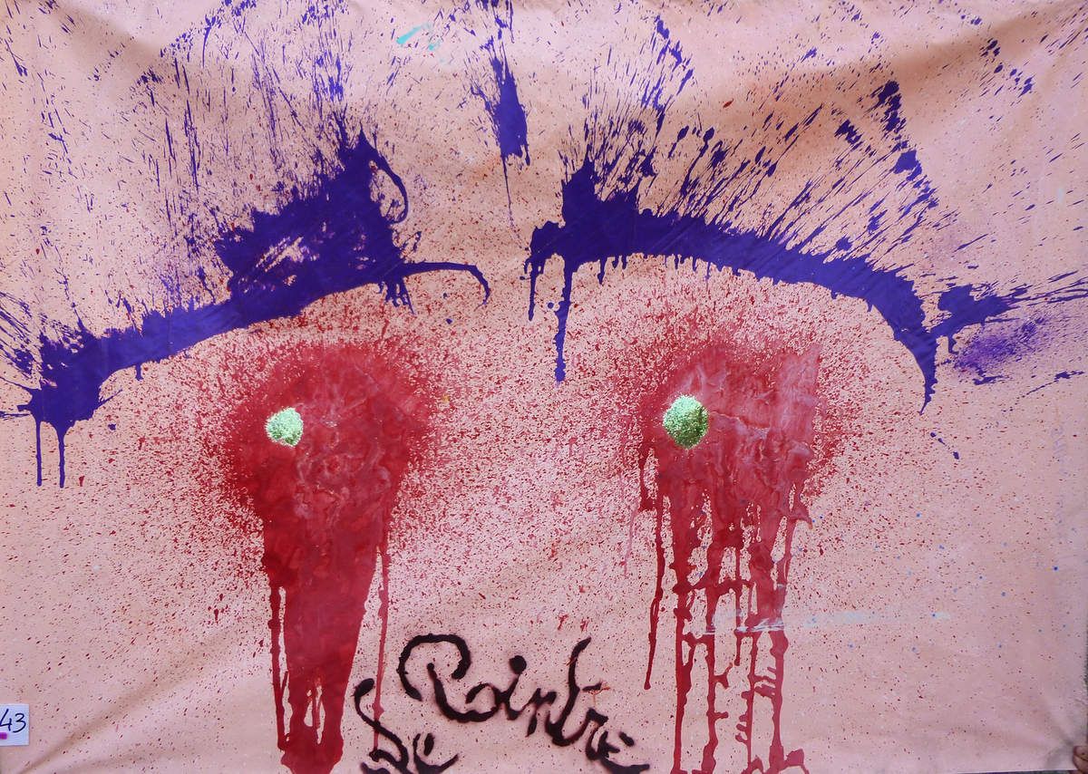 43 Larmes de Sang Titre 85 inches x 59 inches - 215 cm x 150 cm