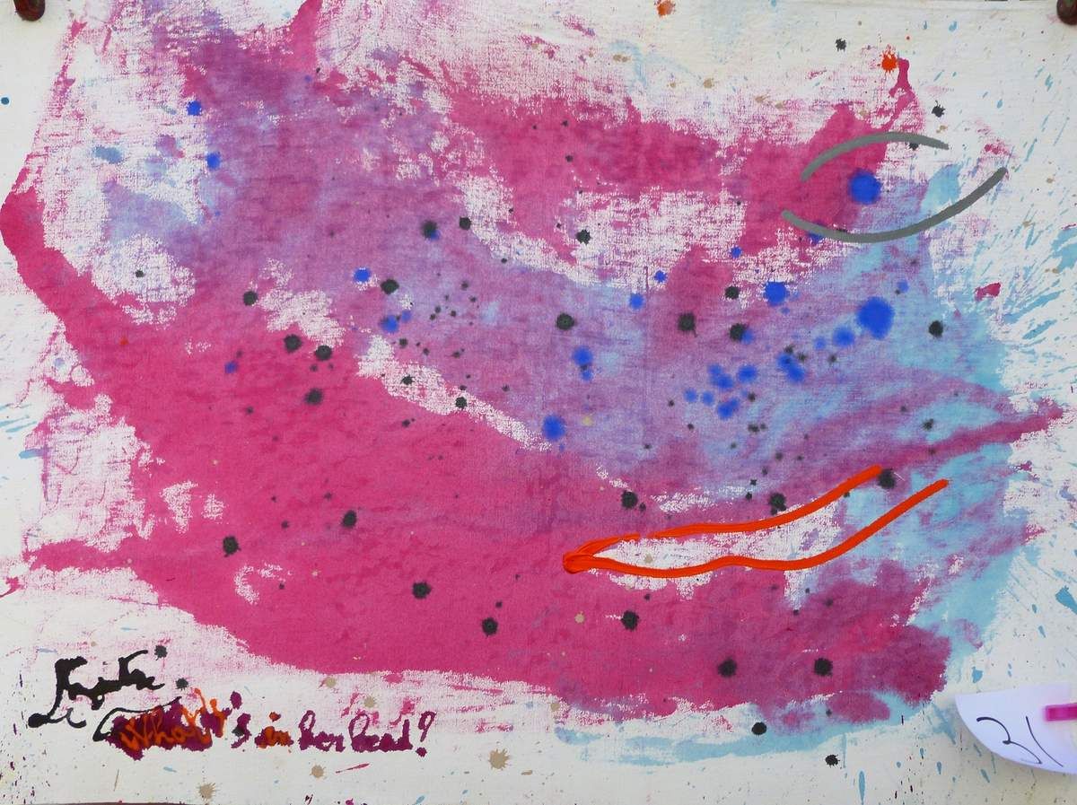 32 What's in her head 32 inches x 24 inches - 83 cm x 61 cm