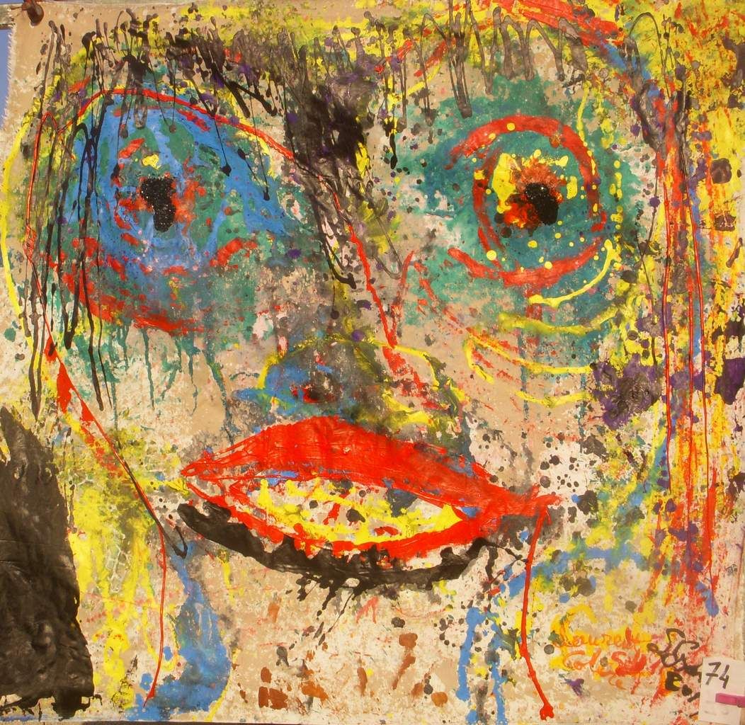 74 Colère hic 40 inches x 38 inches - 100 cm x 98 cm 