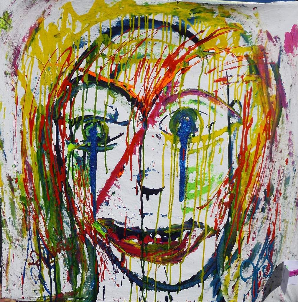 23 Blue eyes 33 inches x 33 inches - 84 cm x 84 cm avec AJS
