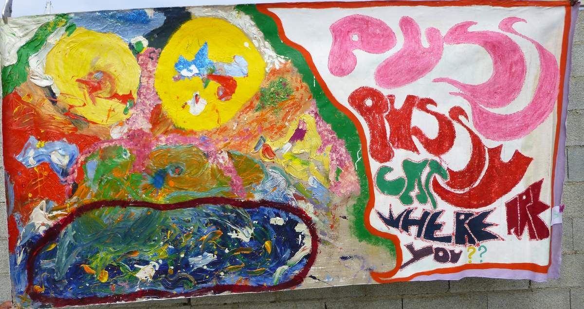 3 Pussy Cat 109 x 54 inches - 273 cm x 135 cm