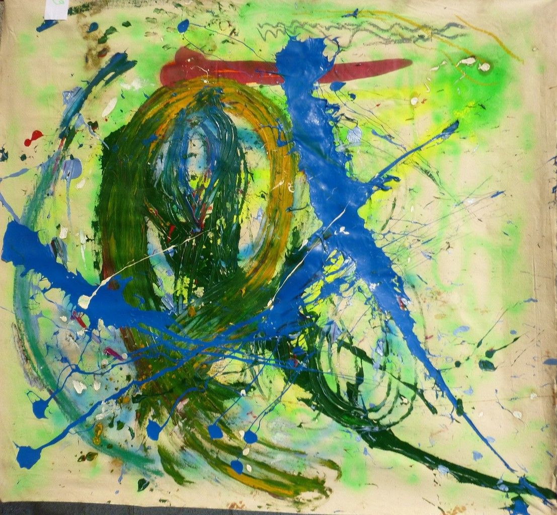 19 Fish in Water 38 x 58 inches - 150 cm x 162 cm